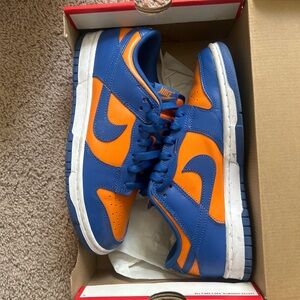 Nike Blue and Orange Low-Top Sneakers